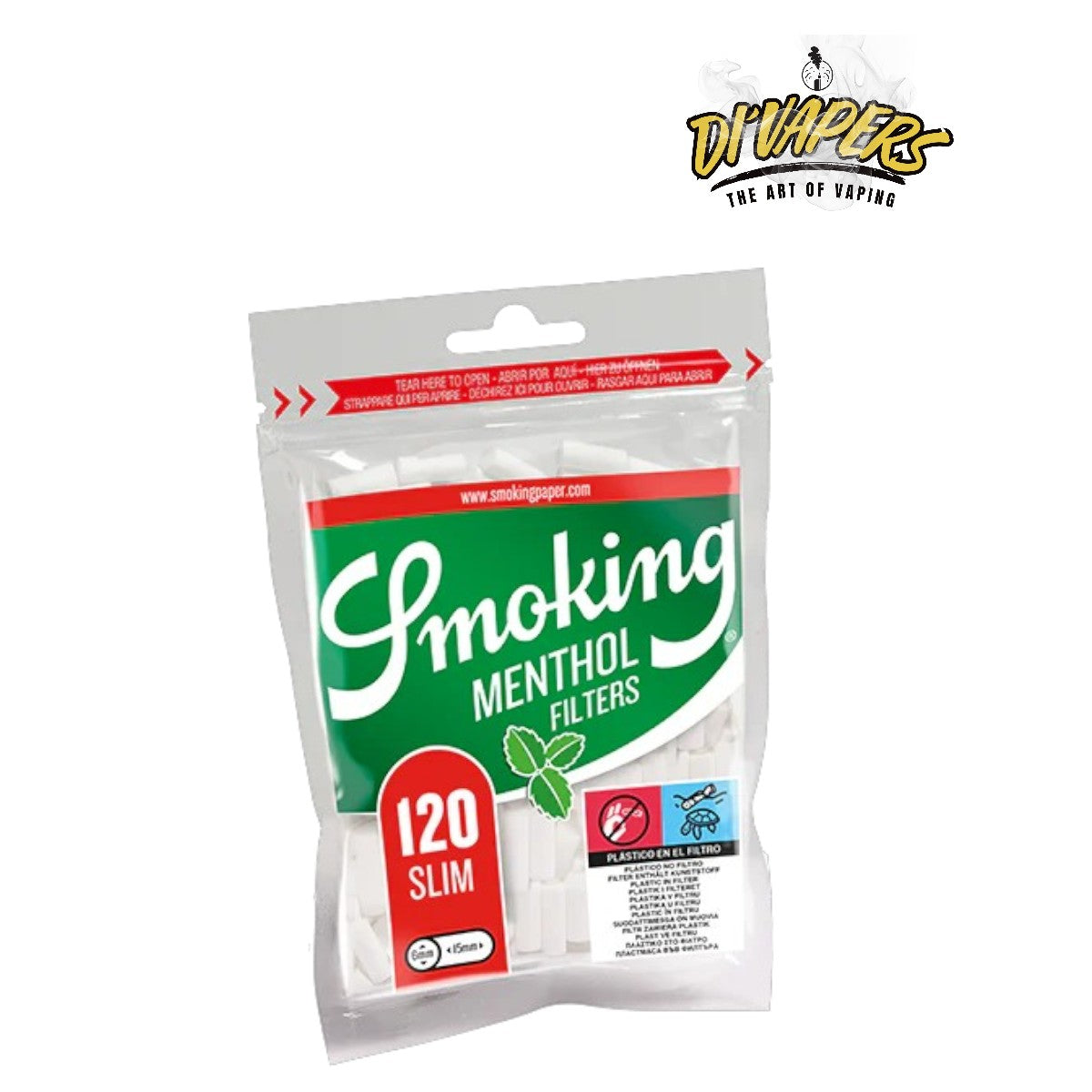 FILTROS SMOKING - MENTHOL SLIM
